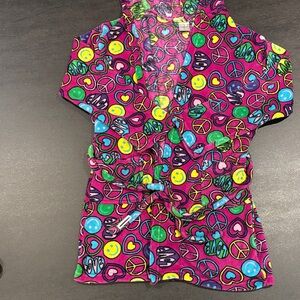 Vibrant Peace and Love Kids Pajama Robe